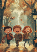 Sourires d'enfants sur le chemin de l'&eacute;cole